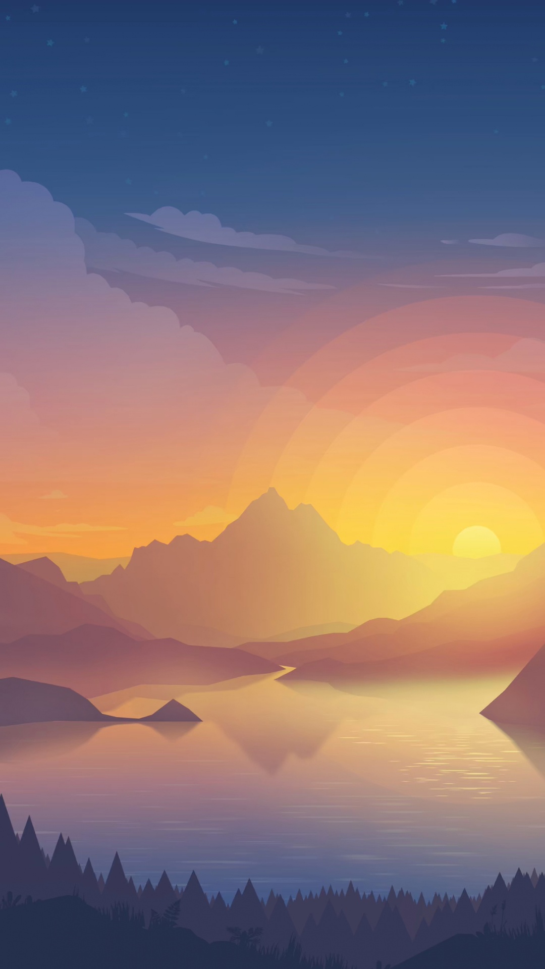 IOS, IOS 14, Les Reliefs Montagneux, Paysage Naturel, Highland. Wallpaper in 1080x1920 Resolution