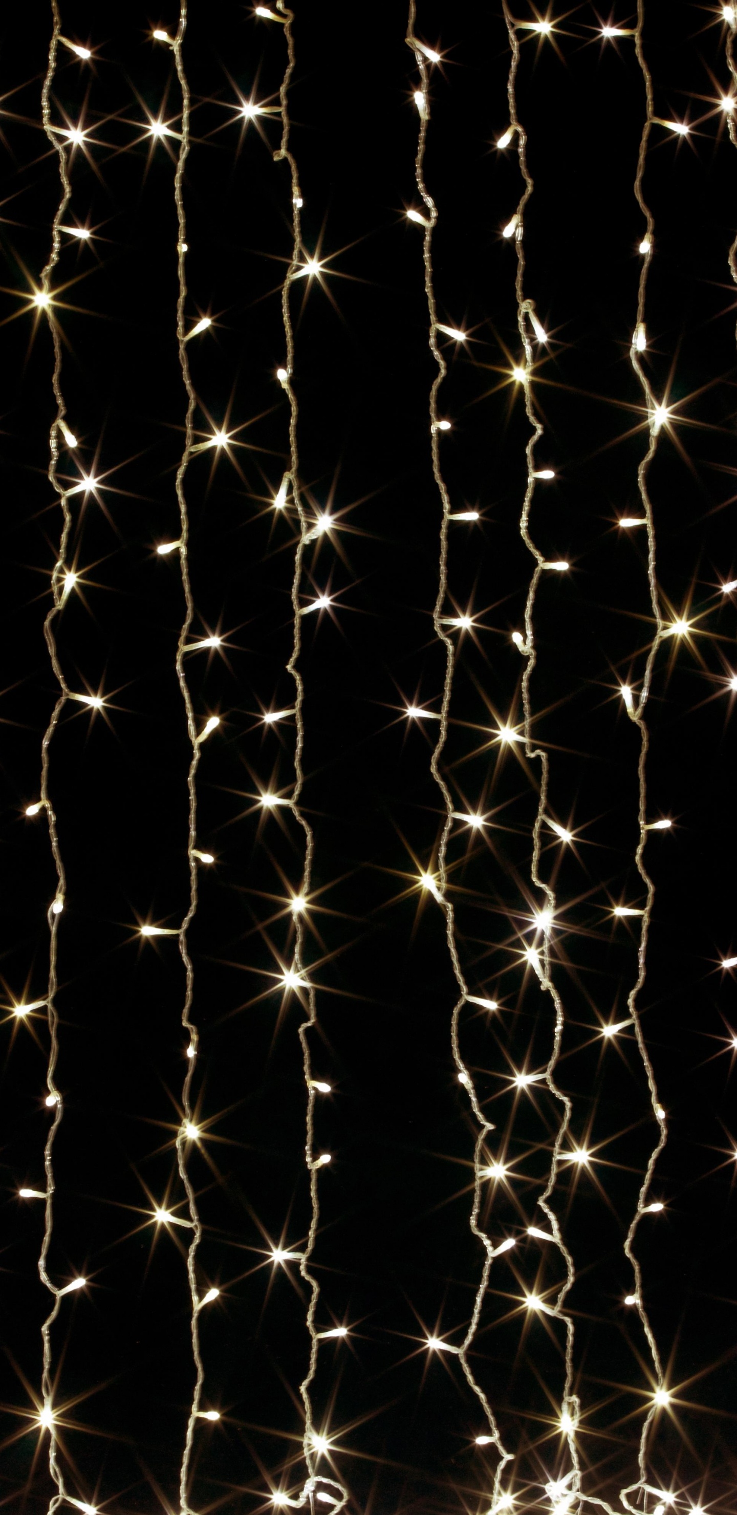 Garland, Light, Black, Lighting, Pattern. Wallpaper in 1440x2960 Resolution