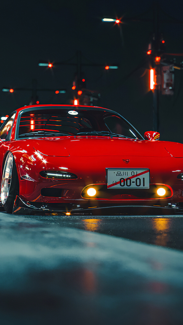 Mazda Rx7, Nissan Skyline gt r, Mazda RX-7, Sports Car, Cars. Wallpaper in 750x1334 Resolution