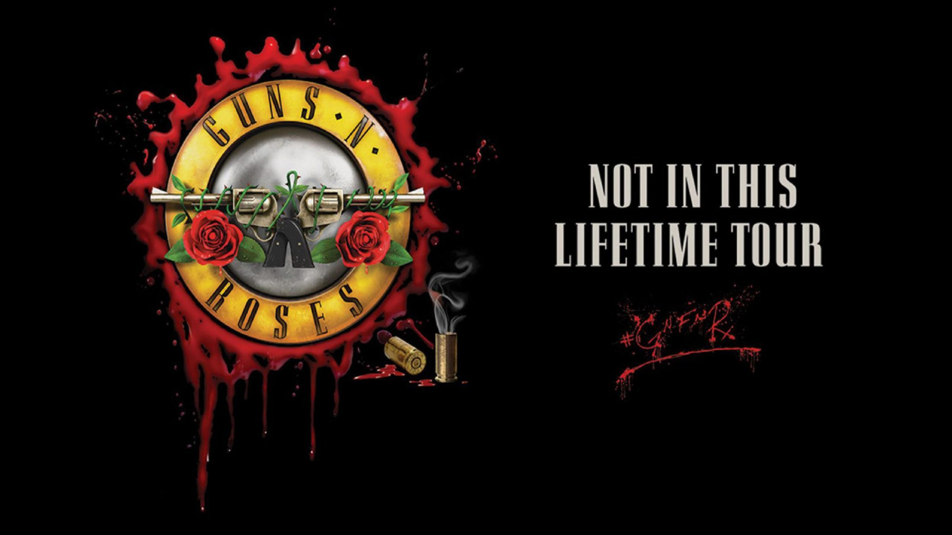 Nicht in Diesem Leben-Tour, Guns N Roses, Konzert, Text, Firmenzeichen. Wallpaper in 1920x1080 Resolution