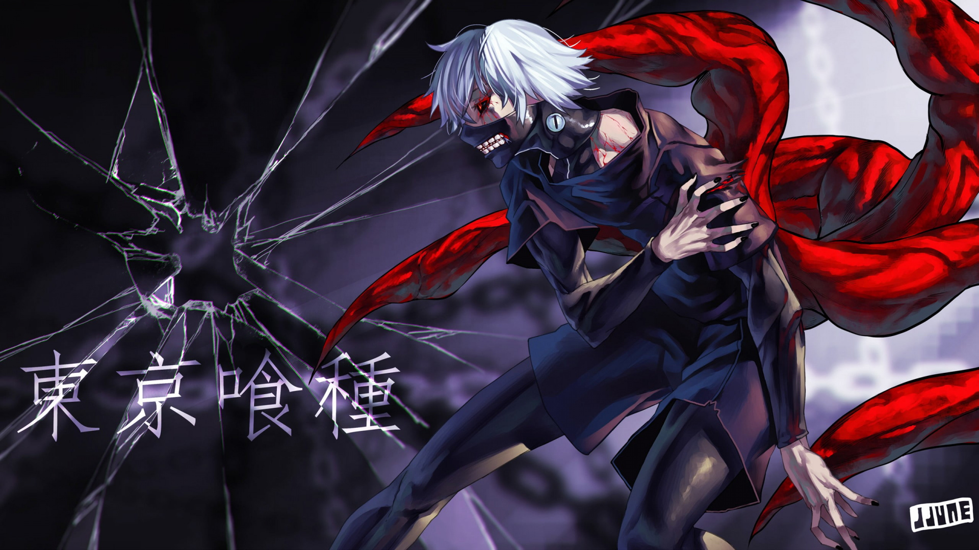 White Haired Male Anime Character. Wallpaper in 1920x1080 Resolution