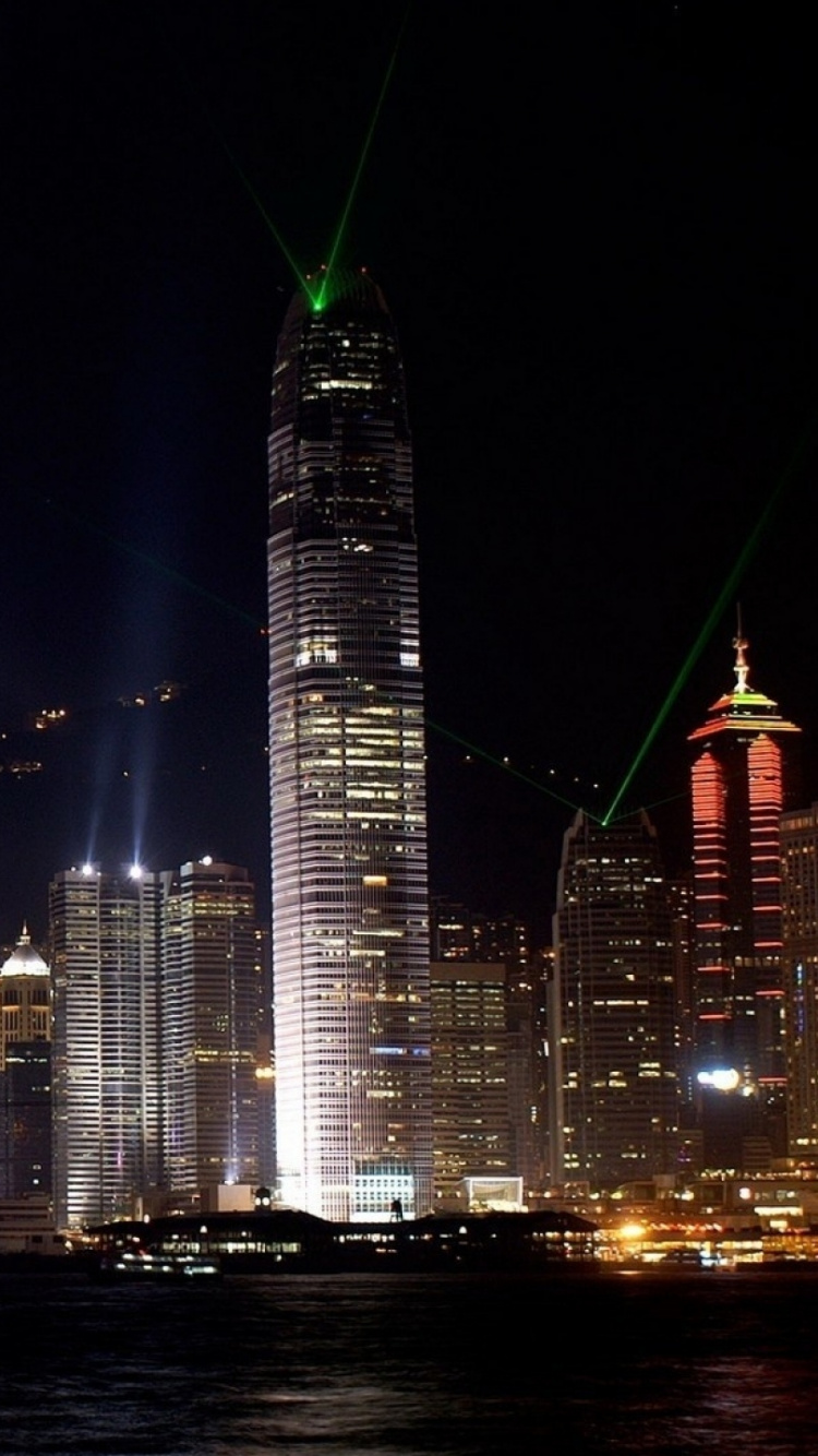 City Skyline During Night Time. Wallpaper in 750x1334 Resolution