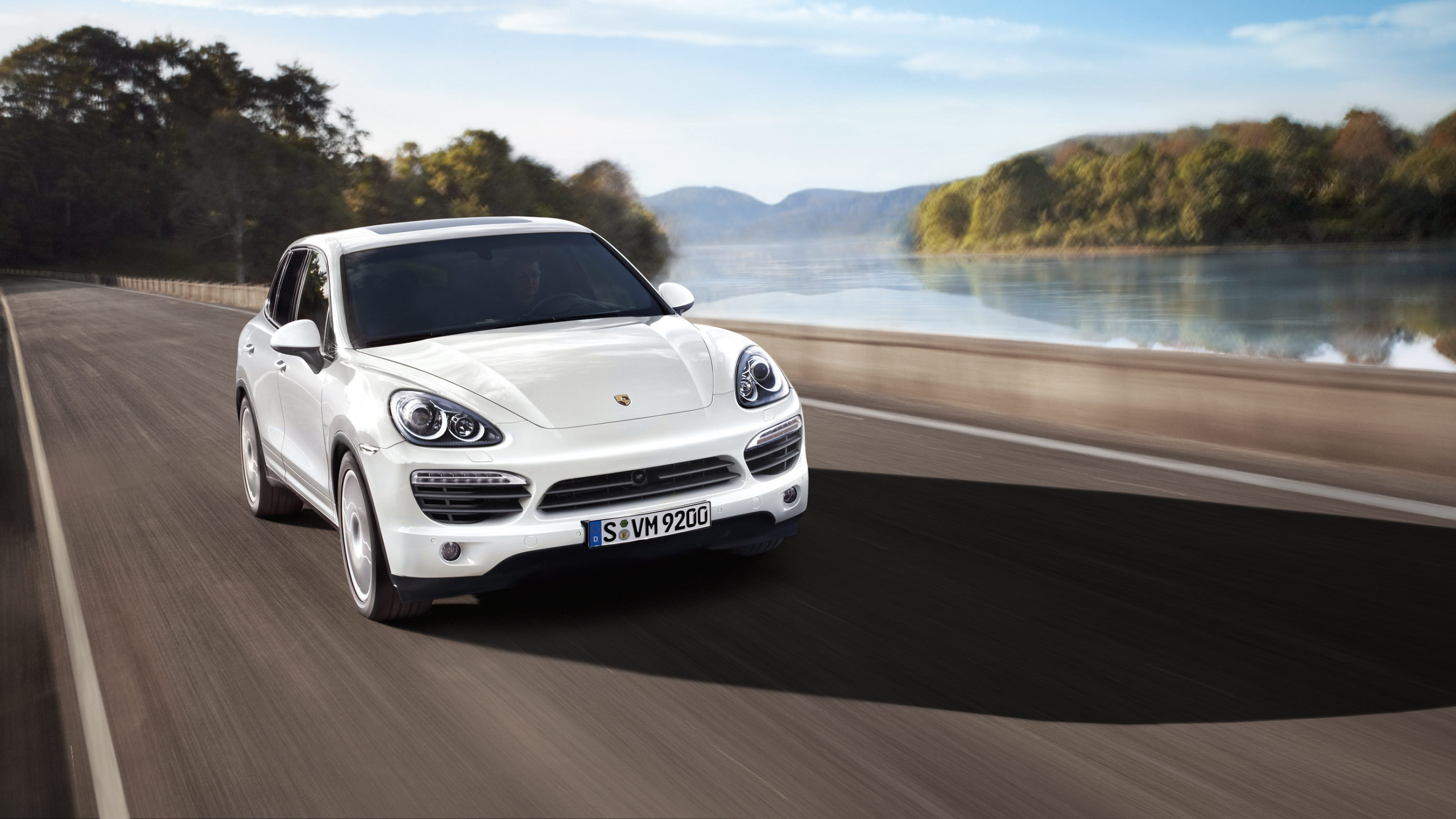 White Mercedes Benz Coupe on Road During Daytime. Wallpaper in 2560x1440 Resolution