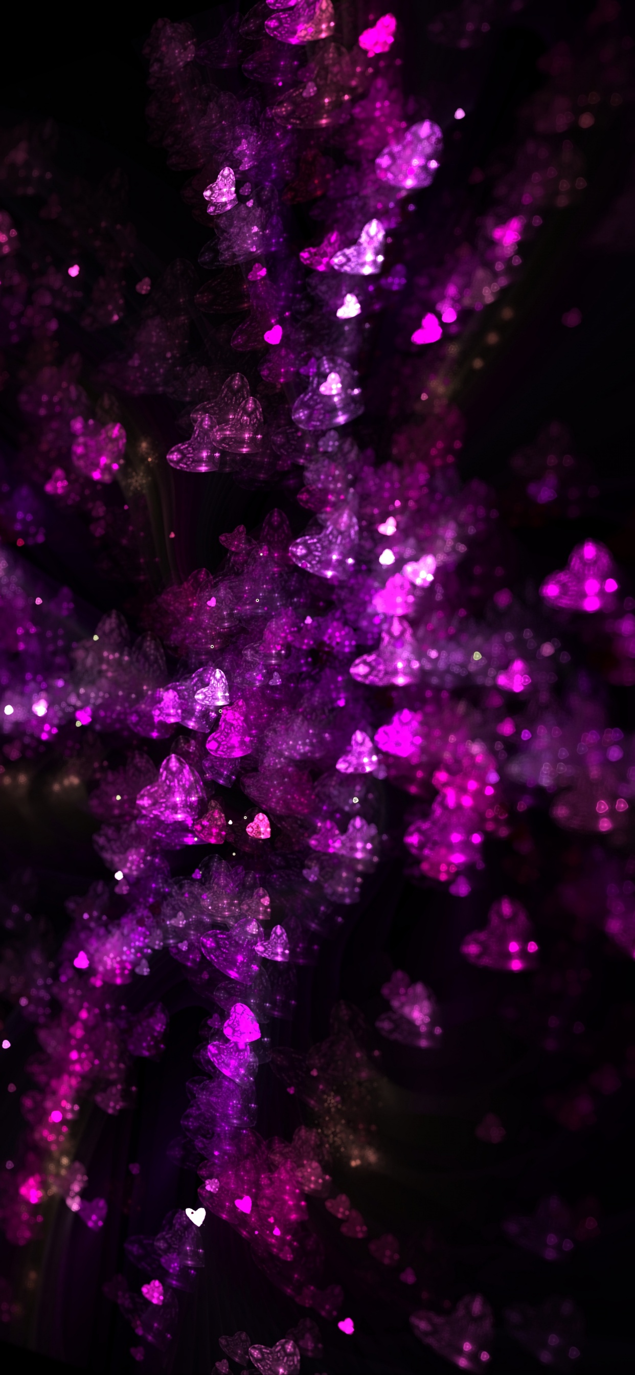 Pétalos de Flores Moradas y Blancas. Wallpaper in 1242x2688 Resolution