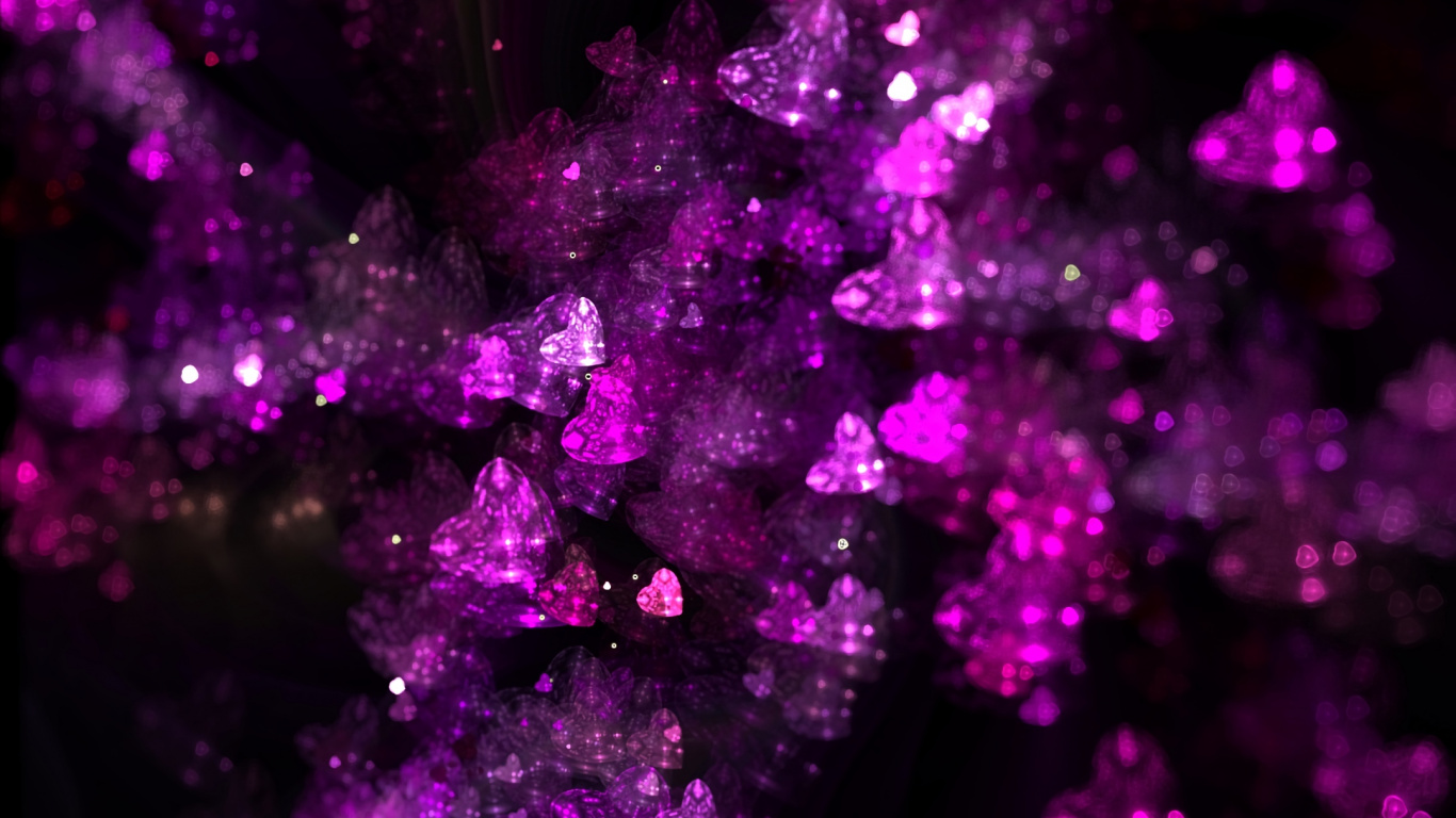 Pétalos de Flores Moradas y Blancas. Wallpaper in 1366x768 Resolution