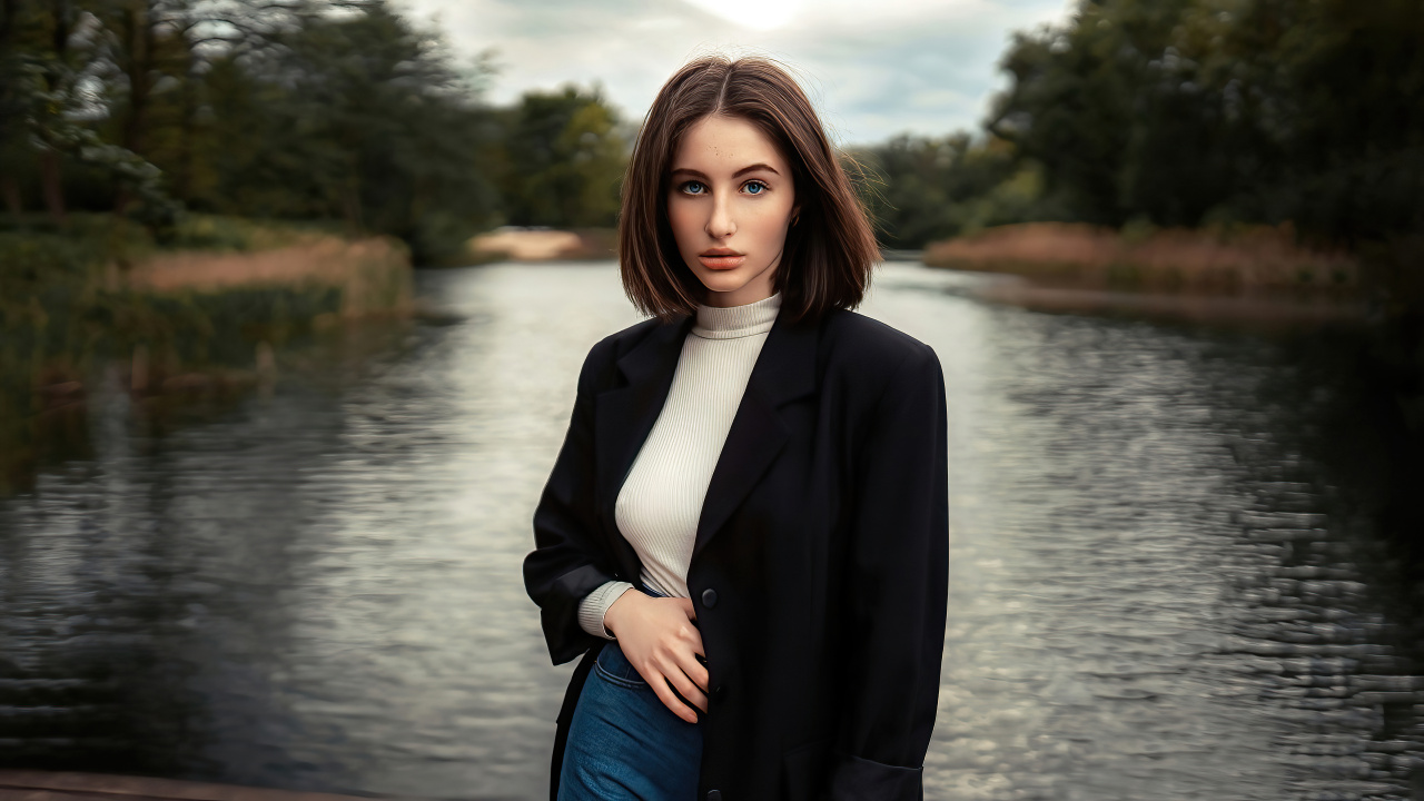 Chica de Pelo Corto, Modelo, el Pelo Rojo, Cabello, Belleza. Wallpaper in 1280x720 Resolution