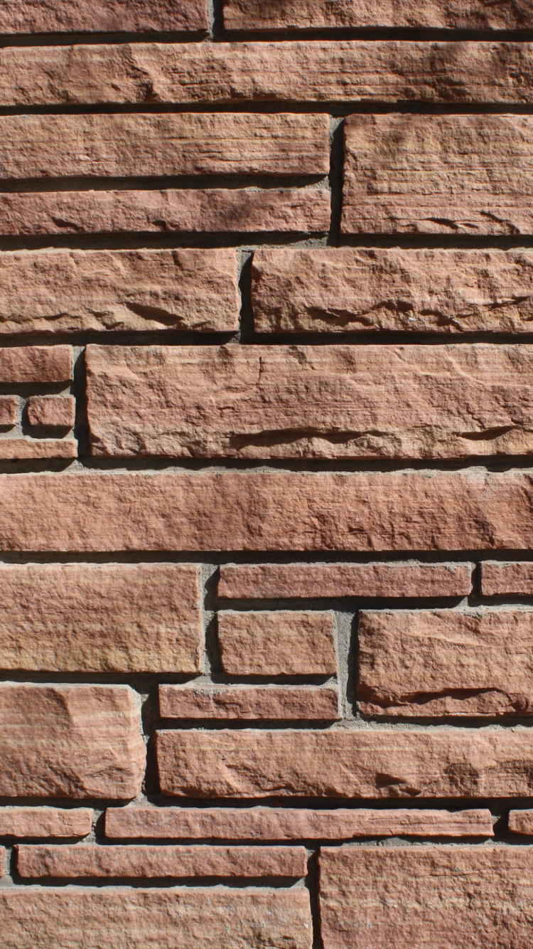 Brown and White Brick Wall. Wallpaper in 750x1334 Resolution