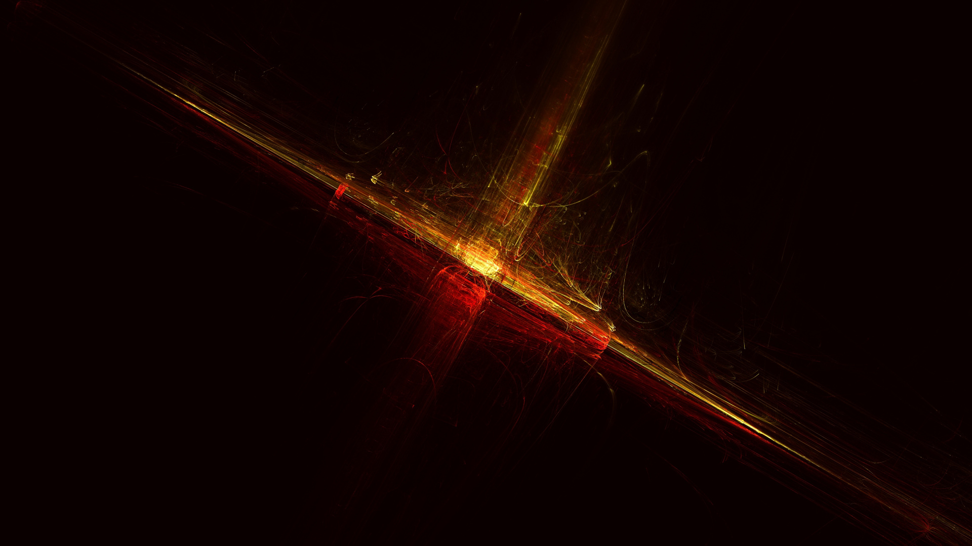 Orange Light Streaks on Black Background. Wallpaper in 1920x1080 Resolution