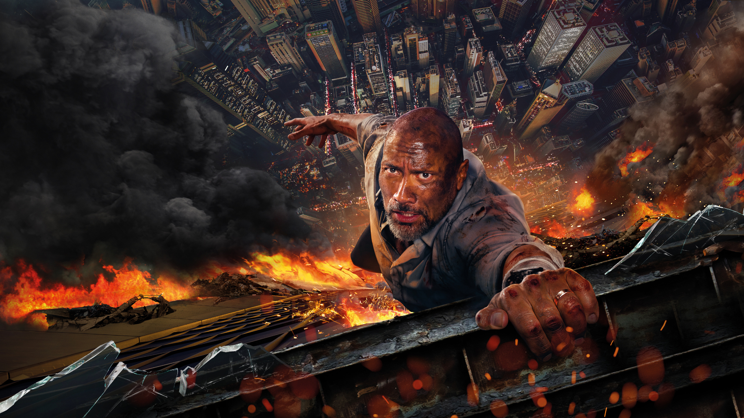 Man in Black Jacket Holding Brown Stick. Wallpaper in 2560x1440 Resolution