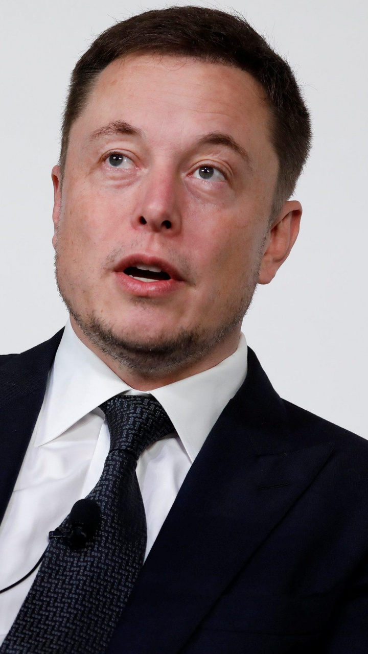Elon Musk, Tesla Model 3, Businessperson, Suit, Business. Wallpaper in 720x1280 Resolution