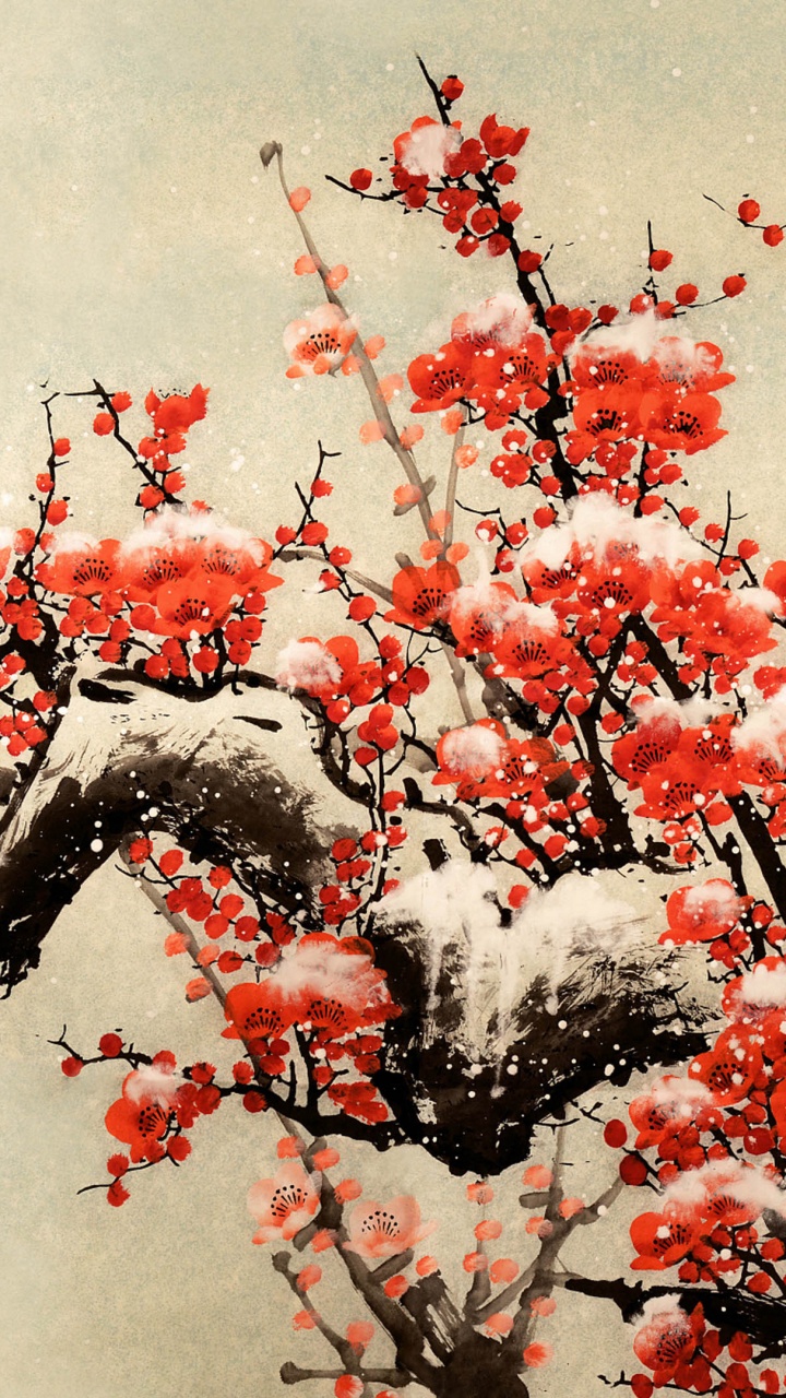 L'art Japonais, Art, Calligraphie Japonaise, la Peinture de Paysage, L'art Abstrait. Wallpaper in 720x1280 Resolution