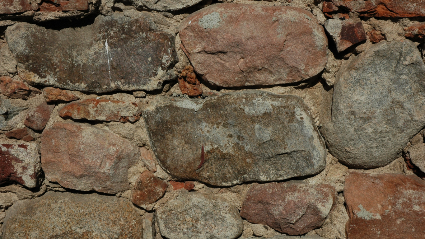 Muro de Piedra Marrón y Gris. Wallpaper in 1366x768 Resolution