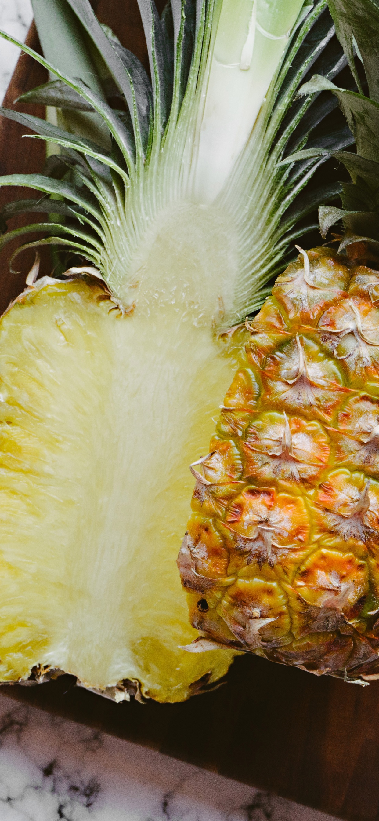 Yellow and Green Pineapple Fruit. Wallpaper in 1242x2688 Resolution