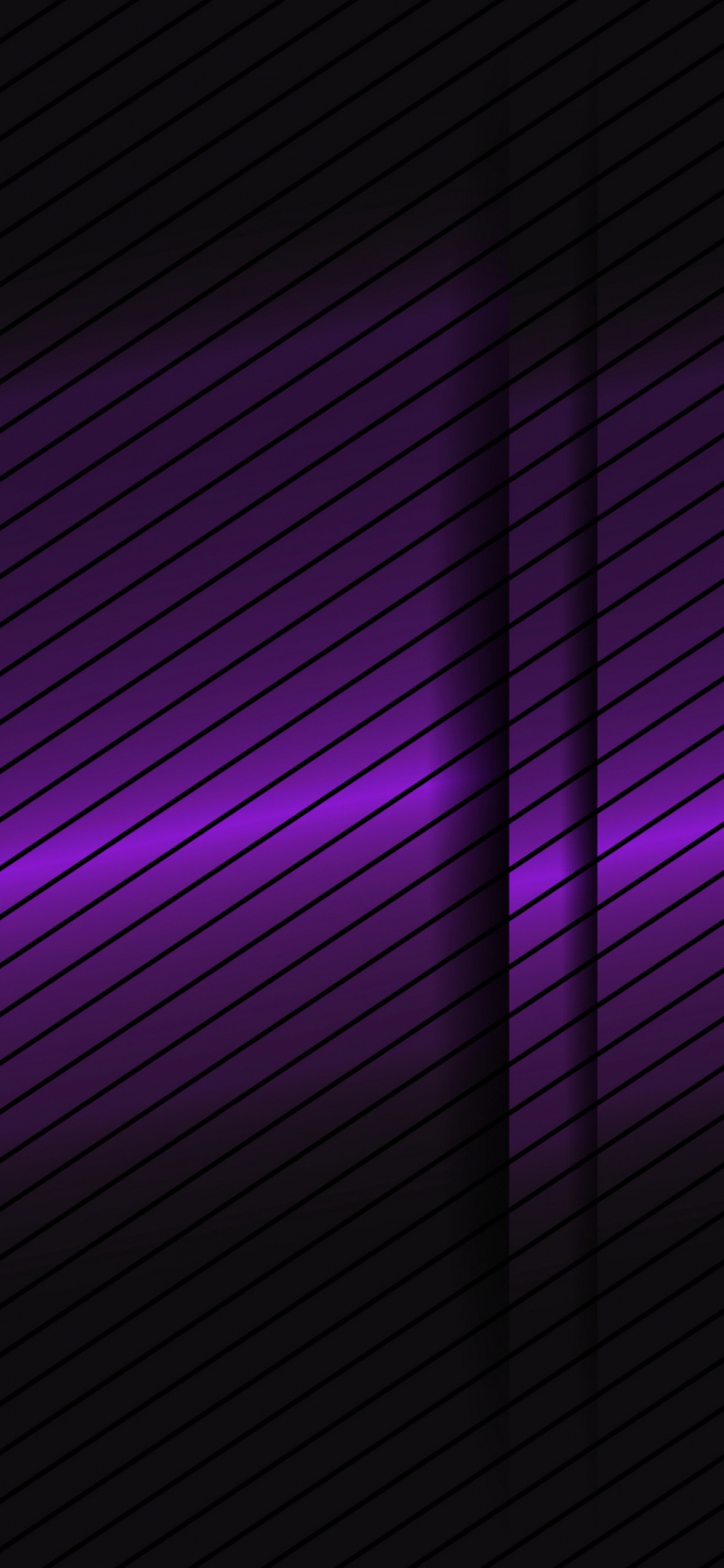 Illustration de Lumière Violette et Noire. Wallpaper in 1125x2436 Resolution