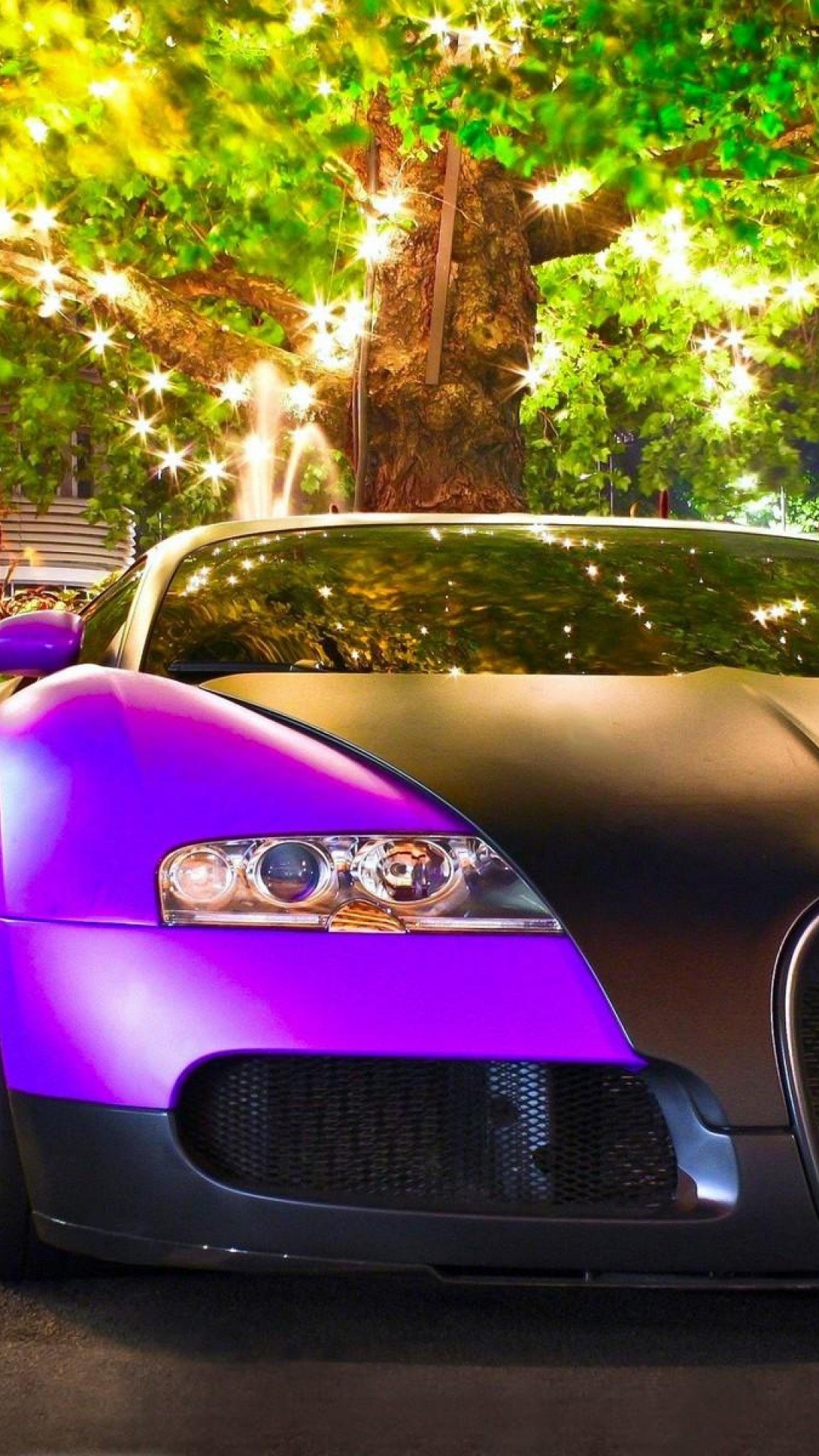 Porsche 911 Violette Garée Dans la Rue Pendant la Journée. Wallpaper in 1080x1920 Resolution