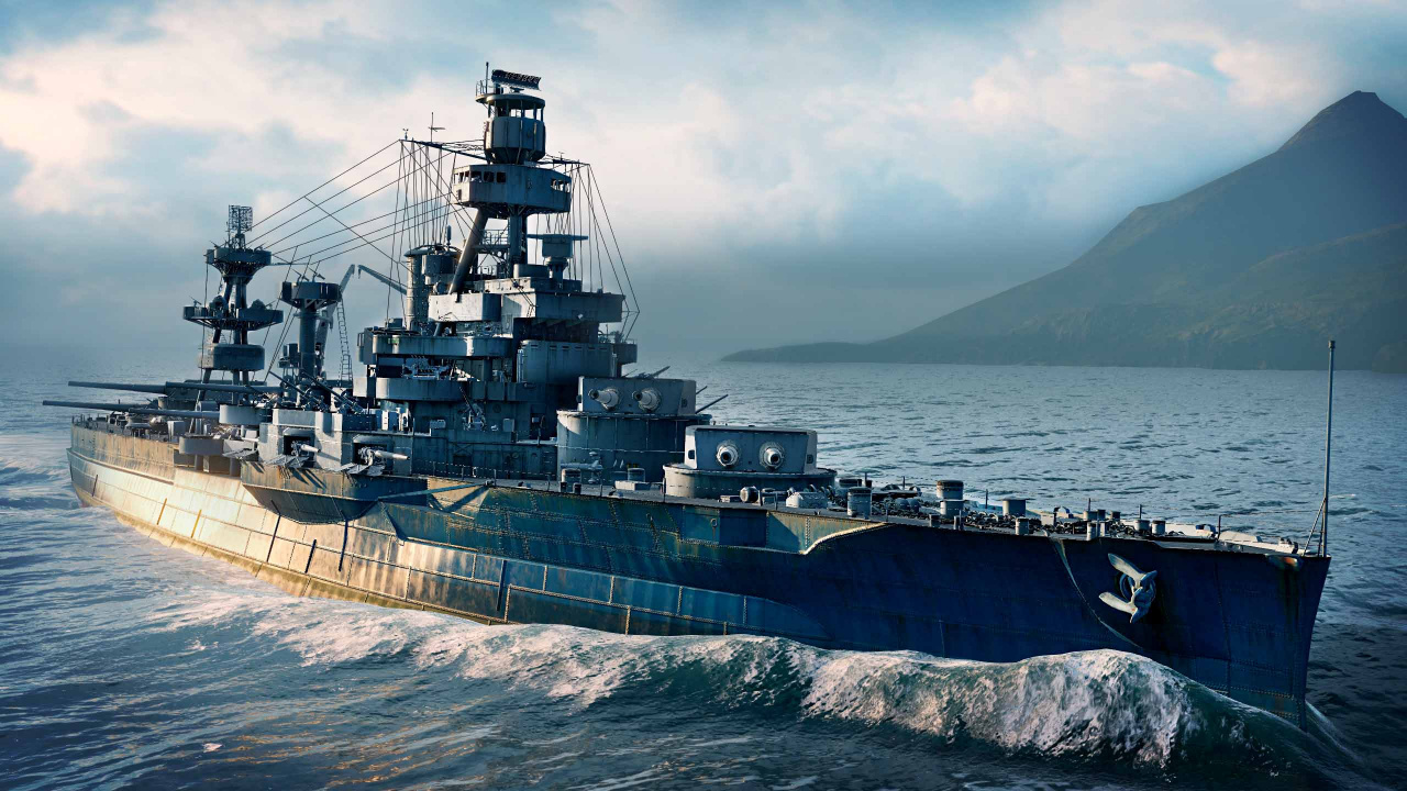 World of Warships, Battleship, Warship, Naval Ship, Ship. Wallpaper in 1280x720 Resolution