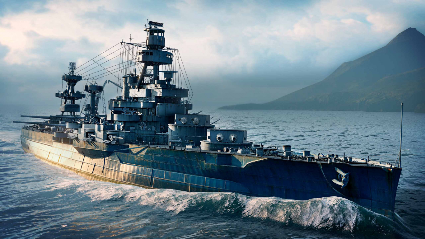 世界的战舰, 战舰, 军舰, 海军的船, 沉重的巡洋舰 壁纸 1366x768 允许