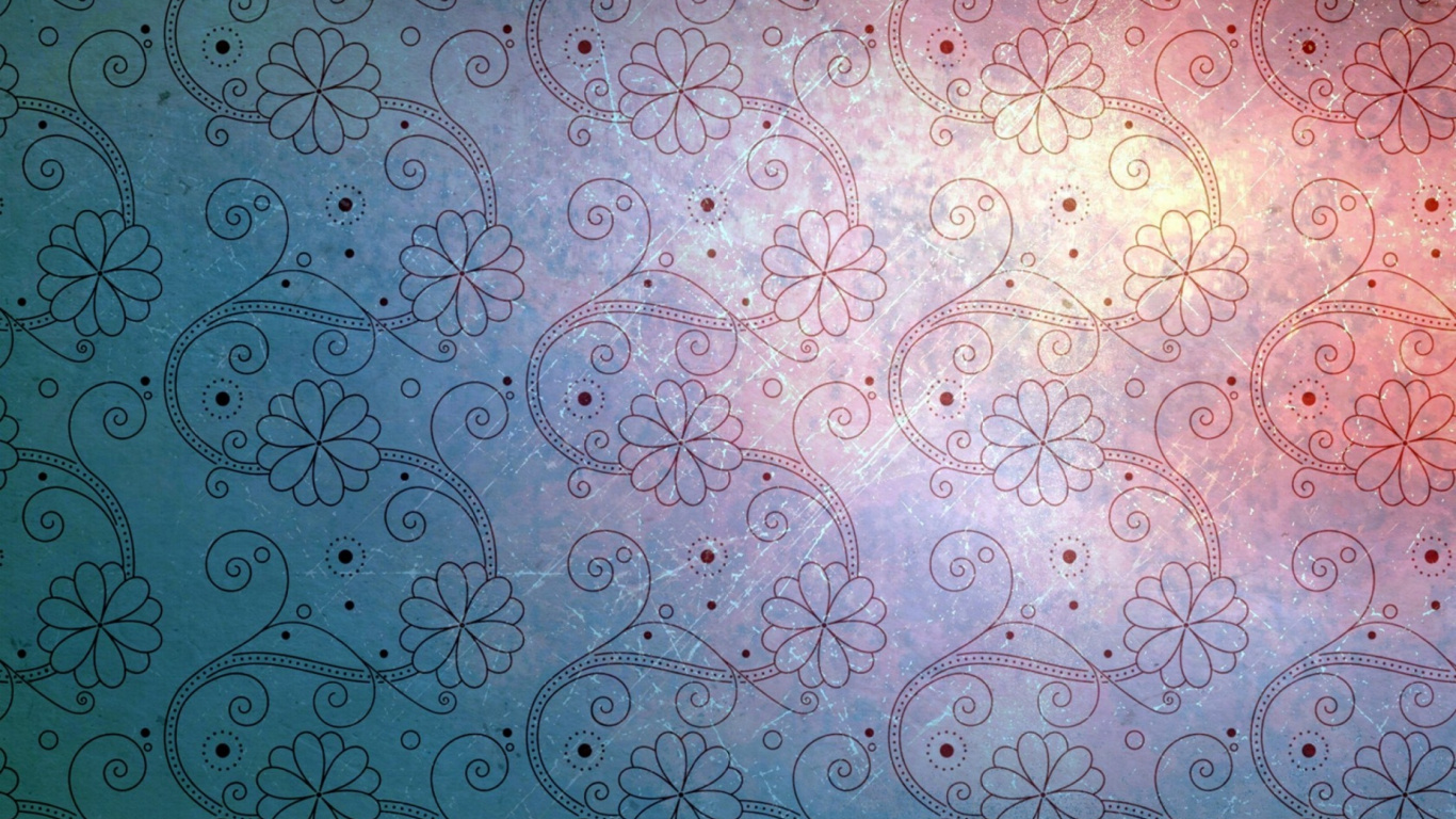 Textil Floral Gris y Blanco. Wallpaper in 1366x768 Resolution