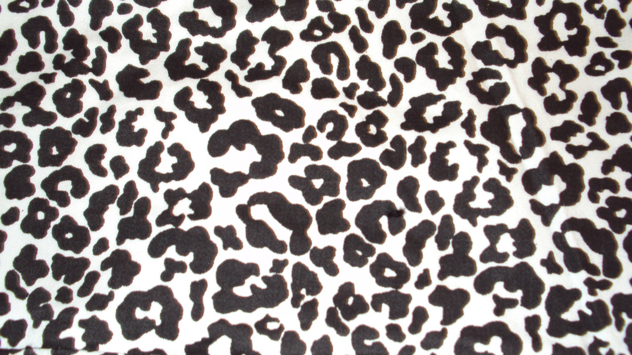 Textile Léopard Noir et Blanc. Wallpaper in 1280x720 Resolution