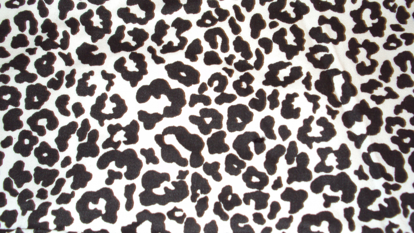 Textile Léopard Noir et Blanc. Wallpaper in 1366x768 Resolution