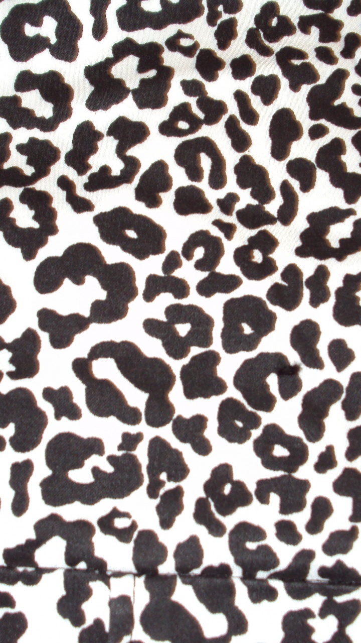 Schwarz-weißes Leoparden-Textil. Wallpaper in 720x1280 Resolution