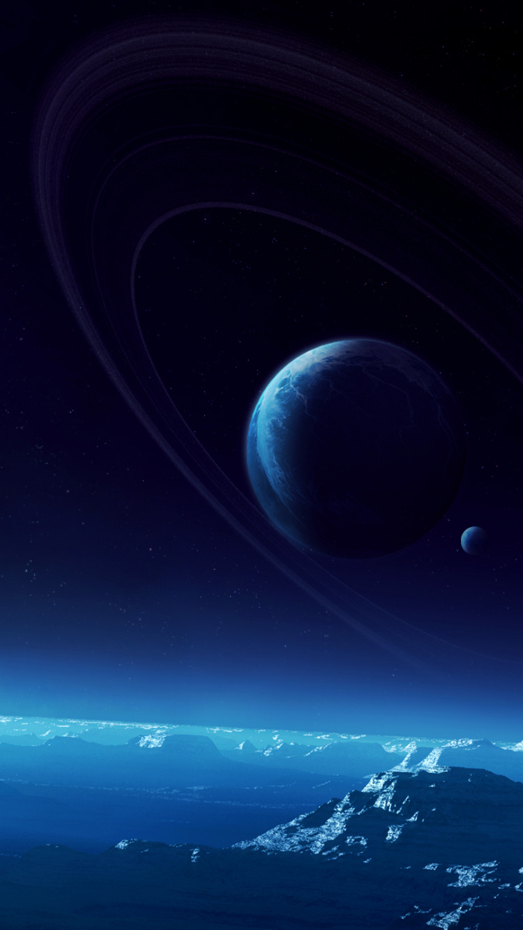 Ciel Bleu et Blanc Avec Des Étoiles. Wallpaper in 750x1334 Resolution