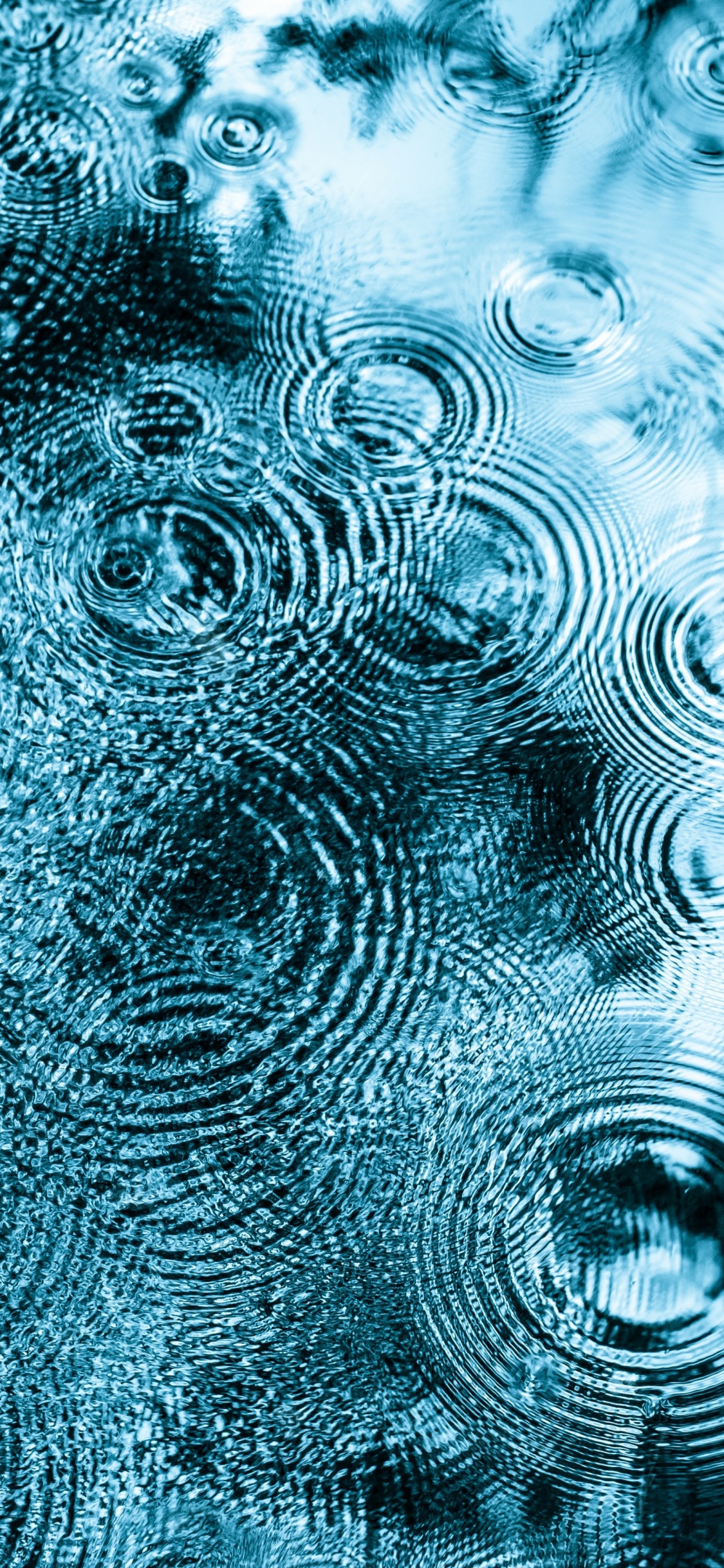 Wasseroberfläche, Oberflächenspannung, Tropfen, Wasser, Kapillarwelle. Wallpaper in 1125x2436 Resolution