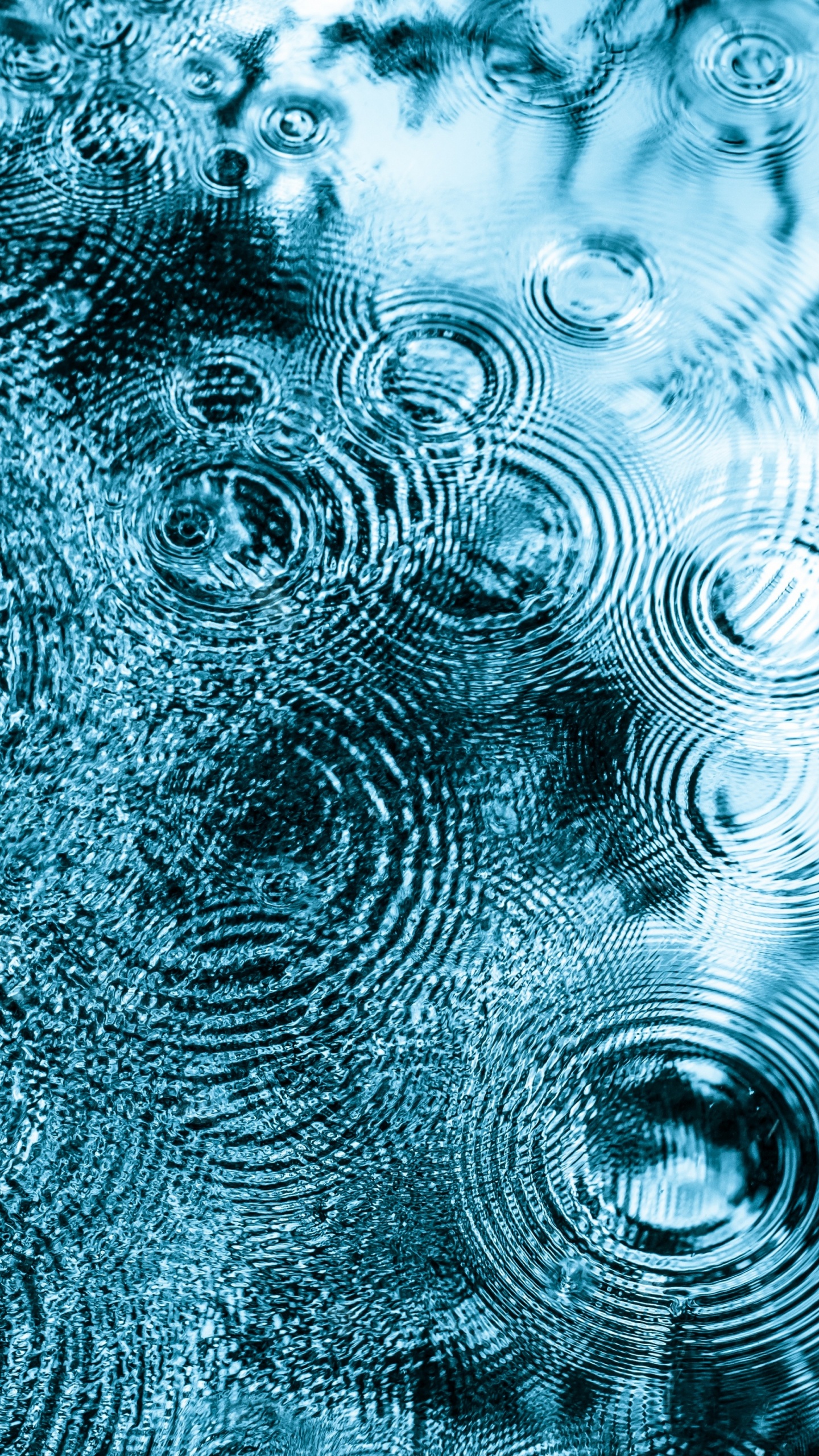 Wasseroberfläche, Oberflächenspannung, Tropfen, Wasser, Kapillarwelle. Wallpaper in 1440x2560 Resolution