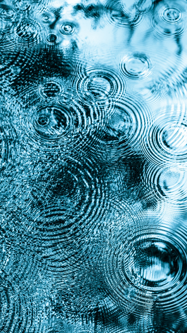 Wasseroberfläche, Oberflächenspannung, Tropfen, Wasser, Kapillarwelle. Wallpaper in 750x1334 Resolution