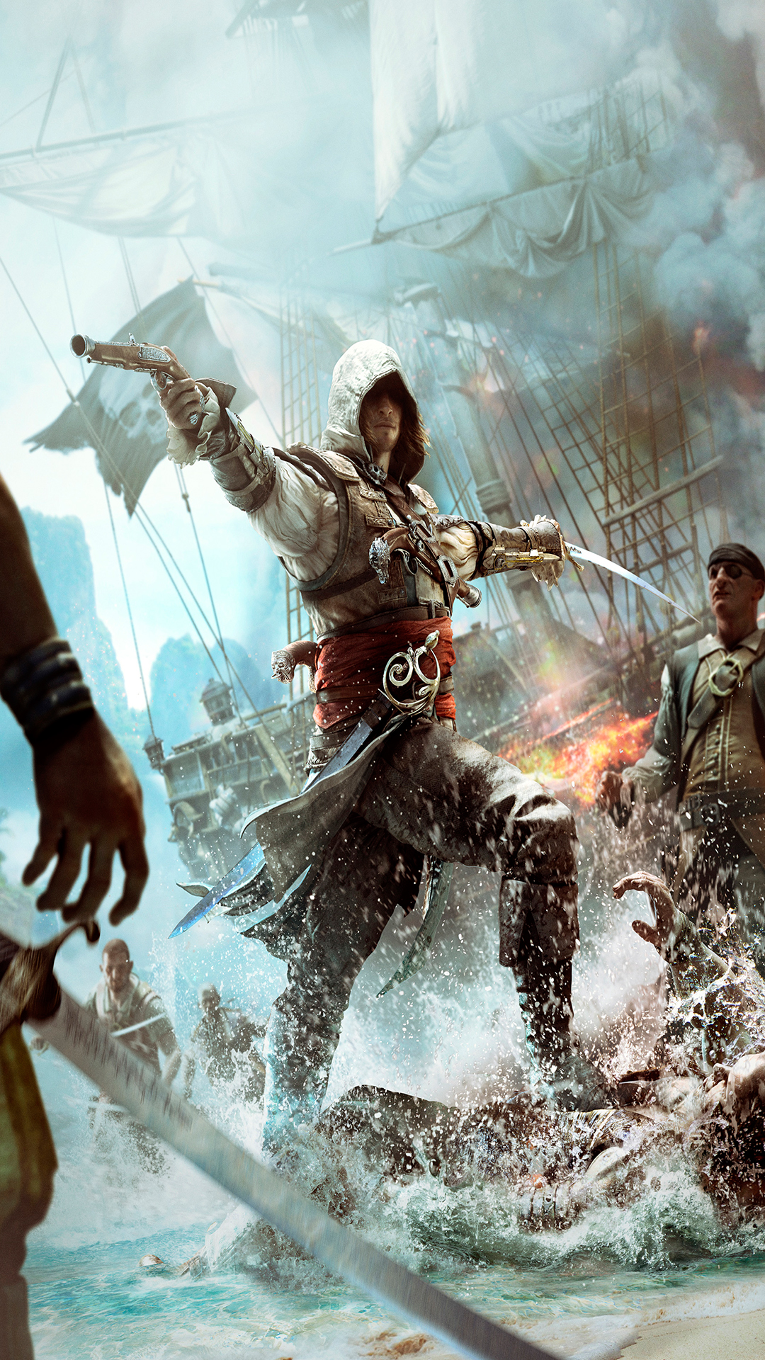 Affiche du Drapeau Noir Assassins Creed, Wii u, Edward Kenway, Affiche, Ubisoft. Wallpaper in 1080x1920 Resolution