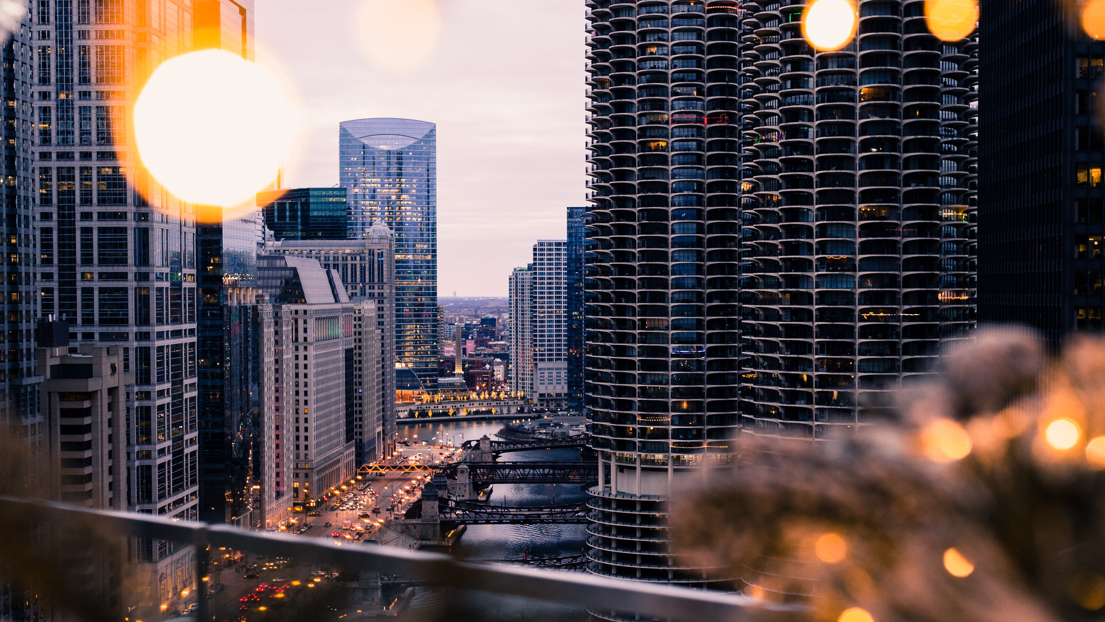 City Buildings During Night Time. Wallpaper in 3840x2160 Resolution
