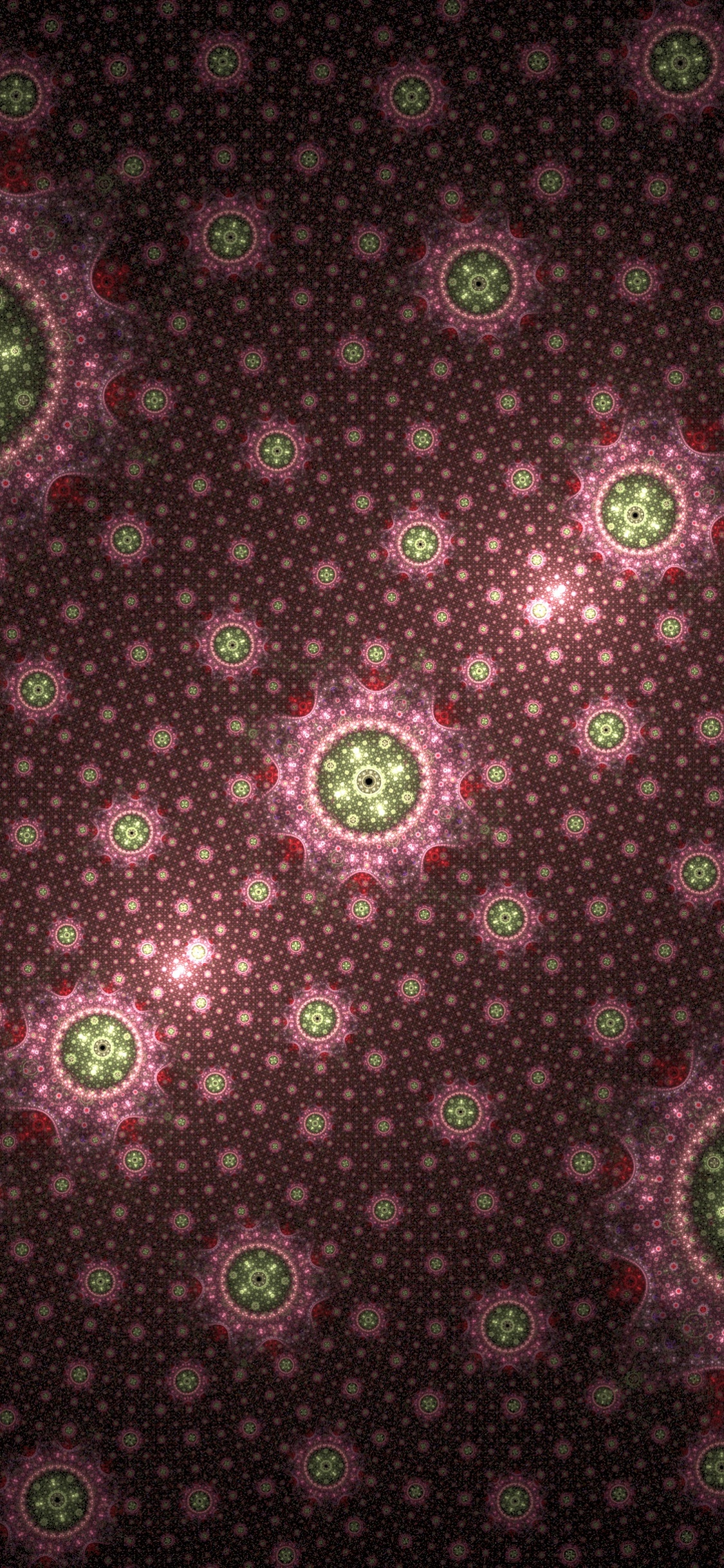 Lila Und Schwarzes Florales Textil. Wallpaper in 1125x2436 Resolution