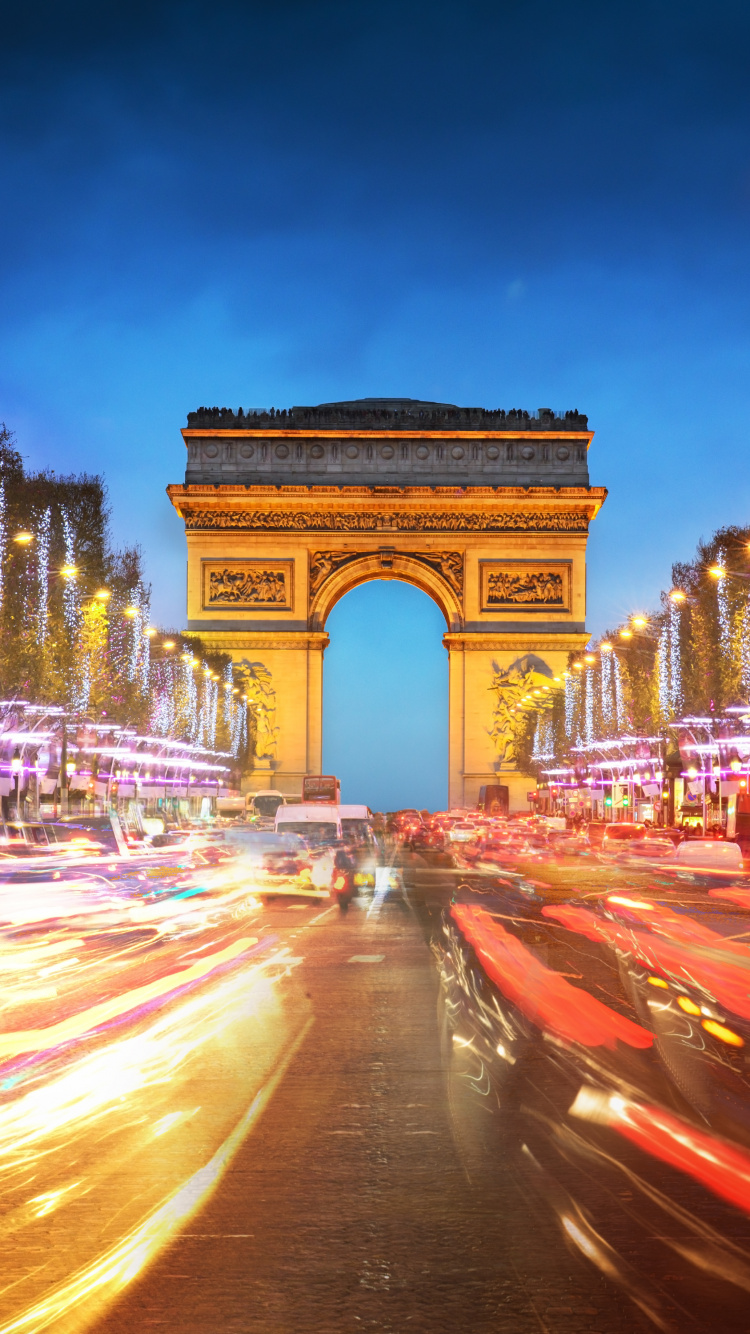 Time Lapse Photography of Cars on Road During Night Time. Wallpaper in 750x1334 Resolution