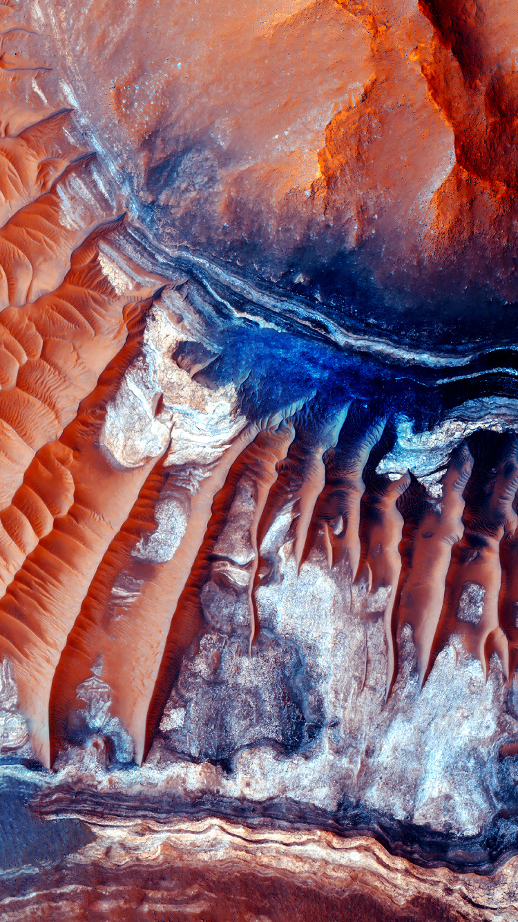 Mars, Nasa, Mars Reconnaissance Orbiter, Planet, Water. Wallpaper in 750x1334 Resolution