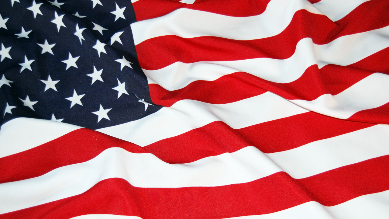 us a Flag on Black and White Textile. Wallpaper in 1280x720 Resolution