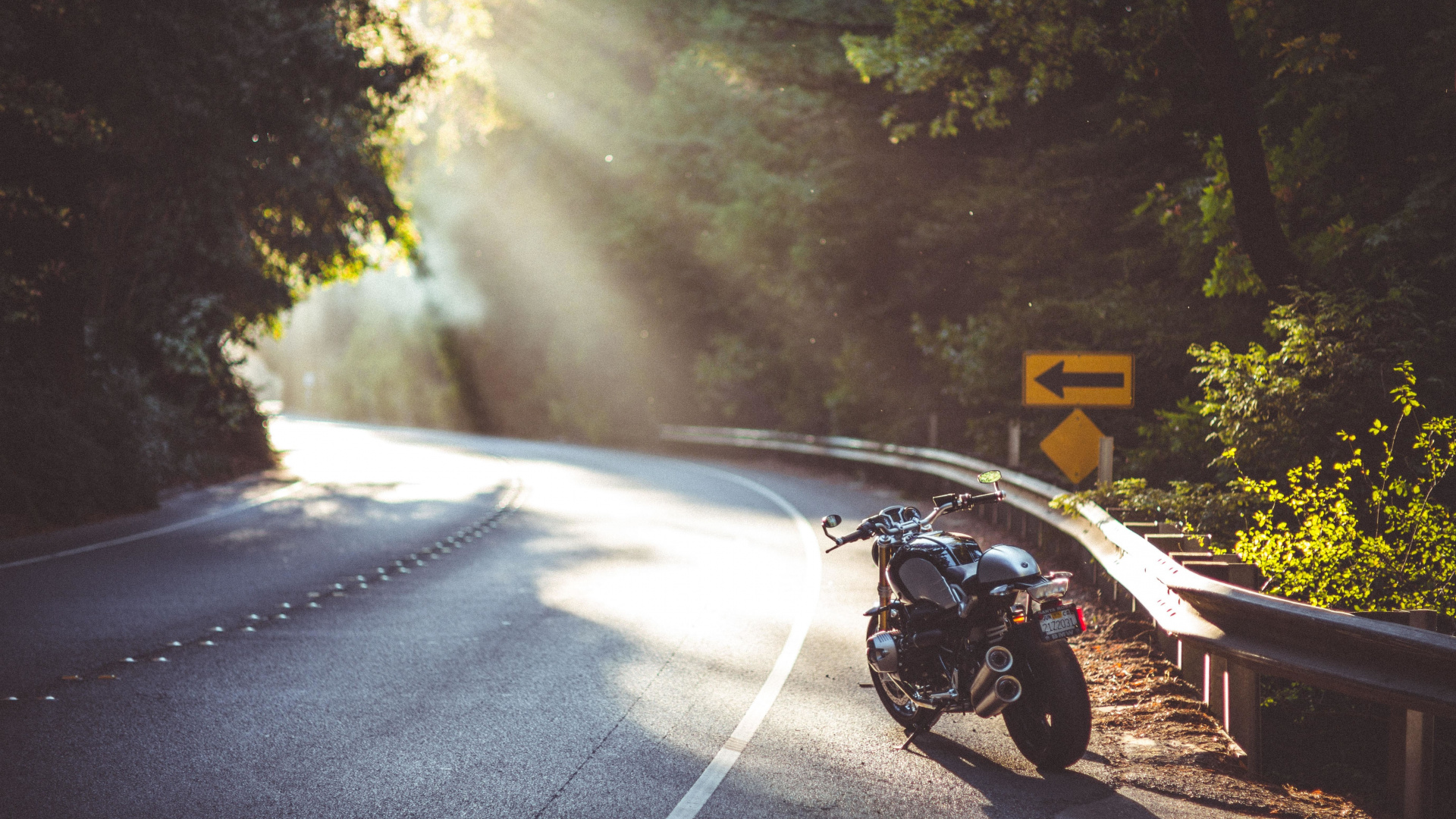 Black Motorcycle on Road During Daytime. Wallpaper in 1920x1080 Resolution