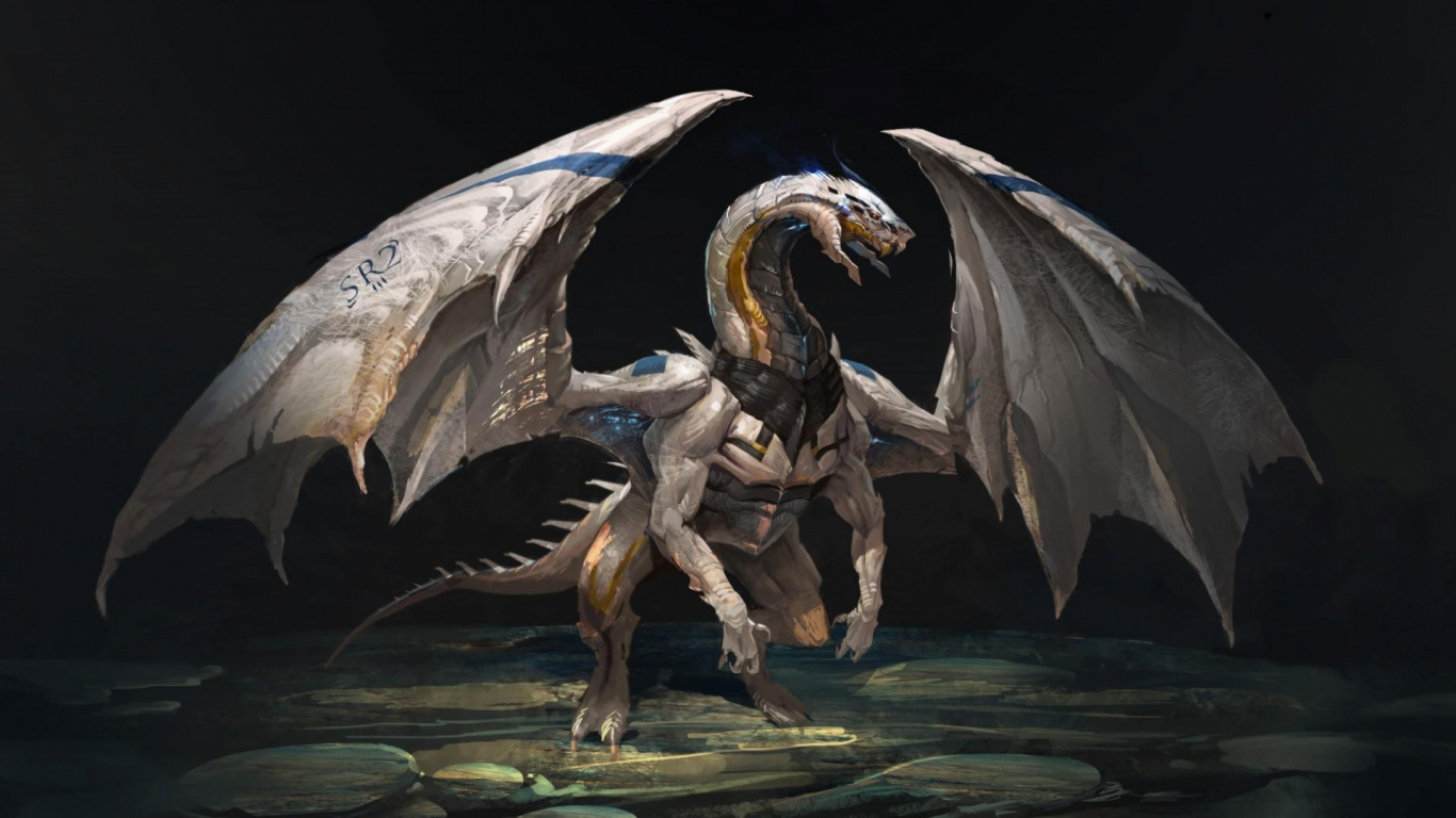 Dragon, Flügel, Fabelwesen, Mythologie, Kreatur. Wallpaper in 1366x768 Resolution