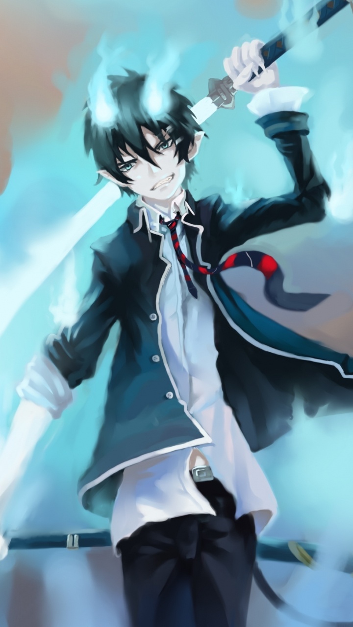 Man in Black and White Suit Holding Black and White Stick Anime Character. Wallpaper in 720x1280 Resolution