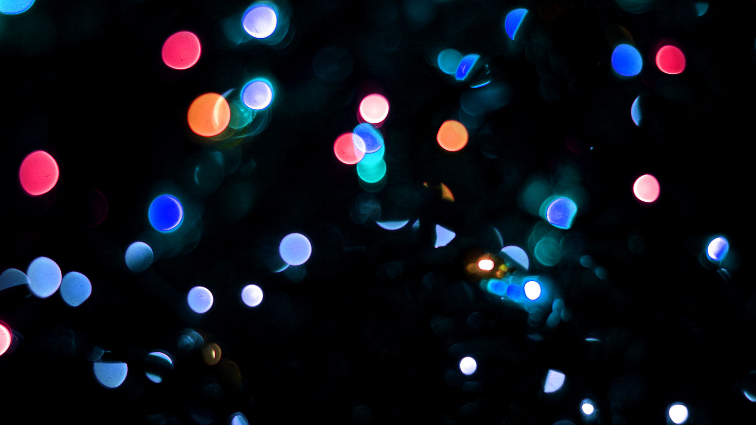 Blaue Und Weiße Bokeh-Lichter. Wallpaper in 2560x1440 Resolution