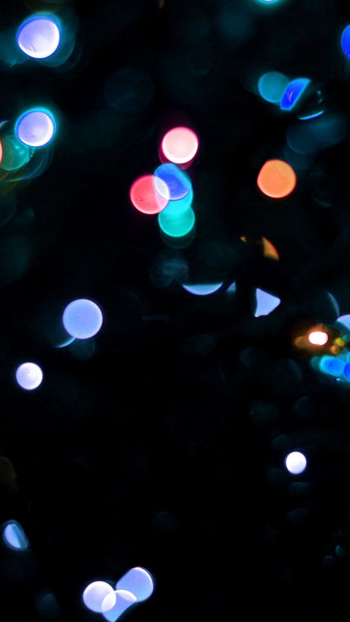 Luces Bokeh Azules y Blancas. Wallpaper in 720x1280 Resolution