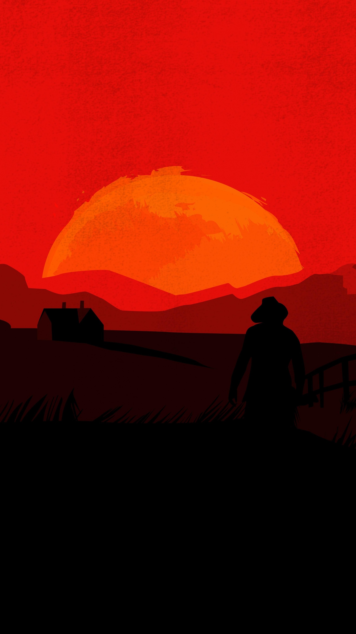 Red Dead Redemption 2, Red Dead Redemption, Red, Afterglow, Lever. Wallpaper in 1440x2560 Resolution
