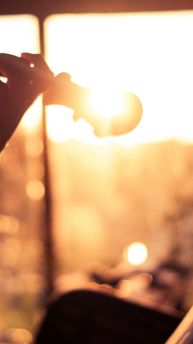 Violin, Light, Hand, Backlighting, Sunlight. Wallpaper in 750x1334 Resolution