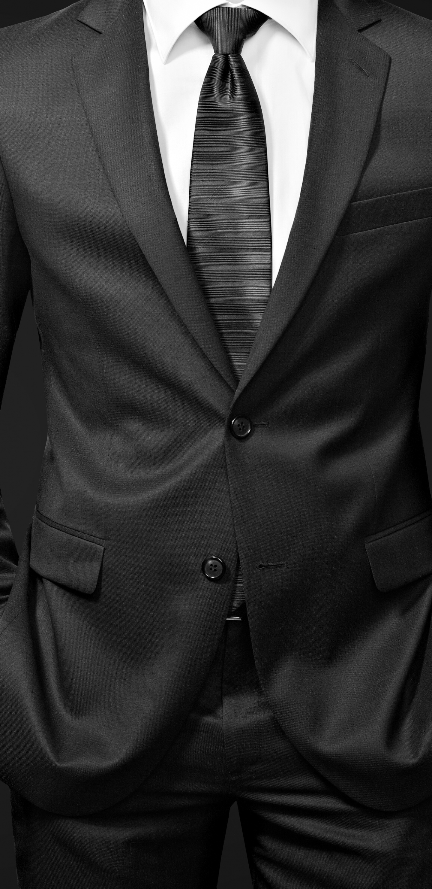 Man in Black Suit Jacket. Wallpaper in 1440x2960 Resolution