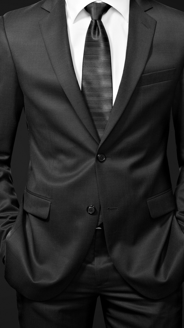 Homme en Veste de Costume Noir. Wallpaper in 720x1280 Resolution