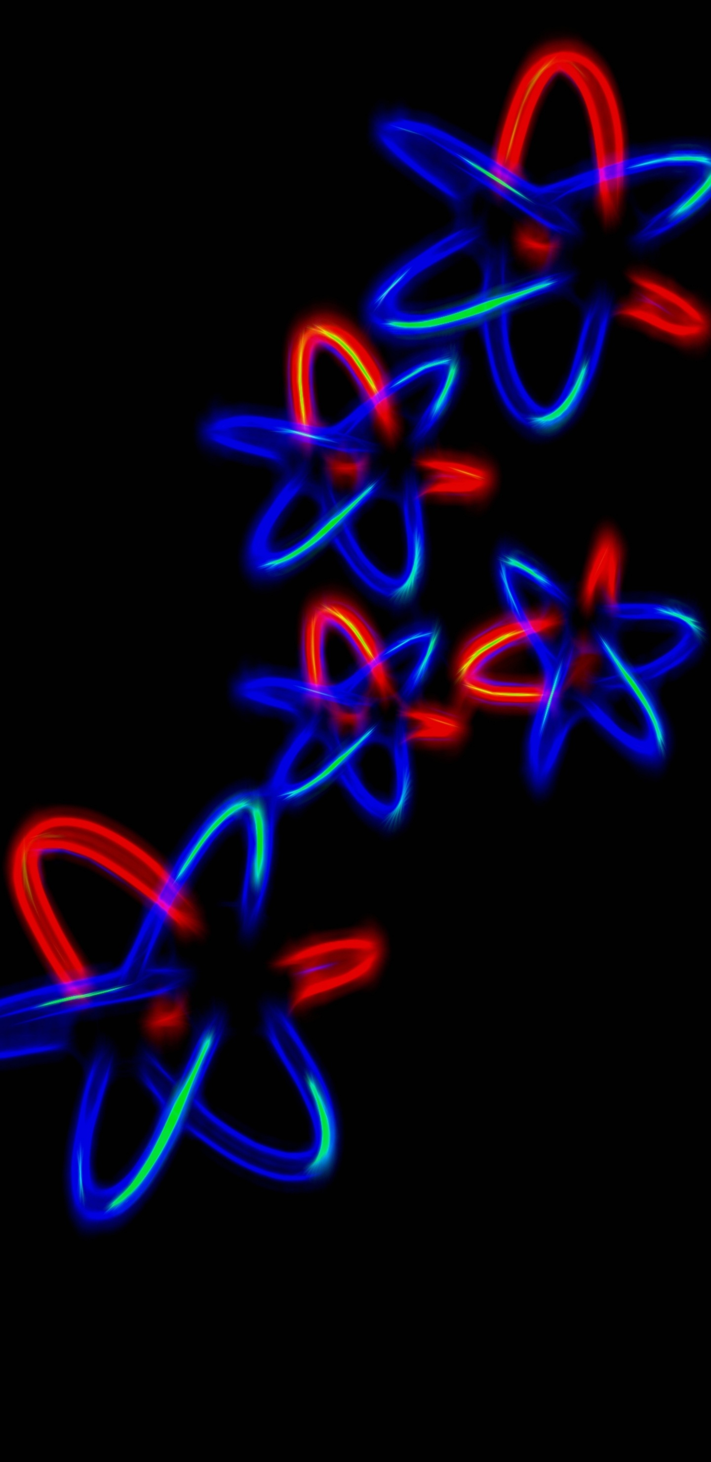 Red Blue and Yellow Abstract Illustration. Wallpaper in 1440x2960 Resolution