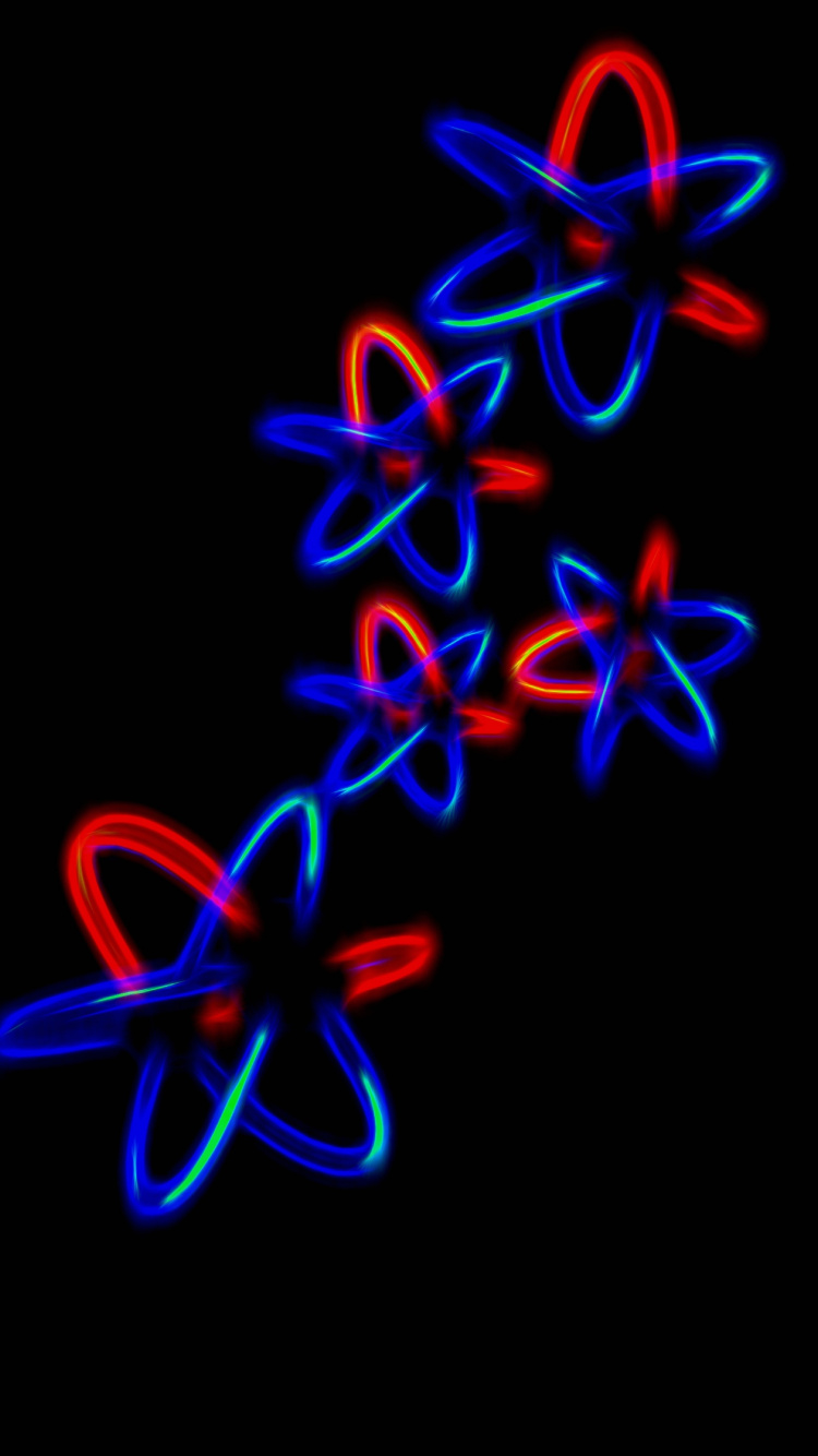 Red Blue and Yellow Abstract Illustration. Wallpaper in 750x1334 Resolution