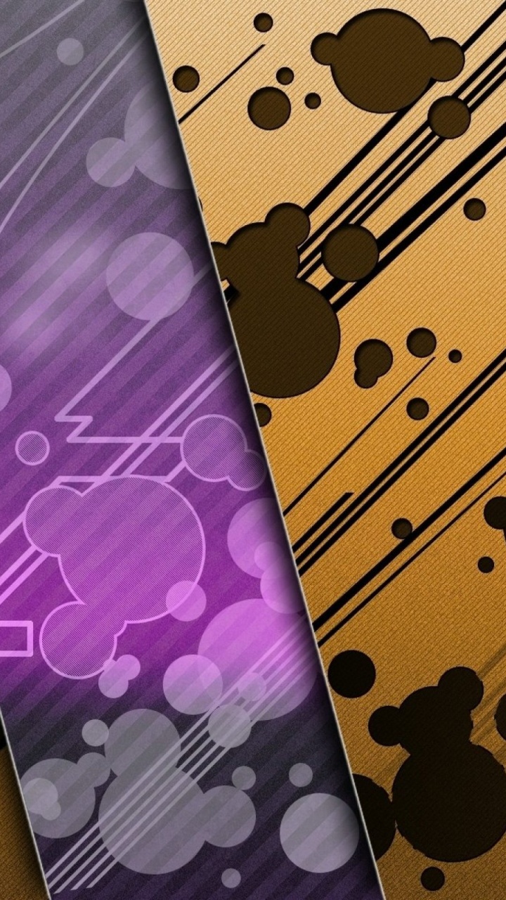 Lila Und Schwarz Gepunktetes Textil. Wallpaper in 720x1280 Resolution