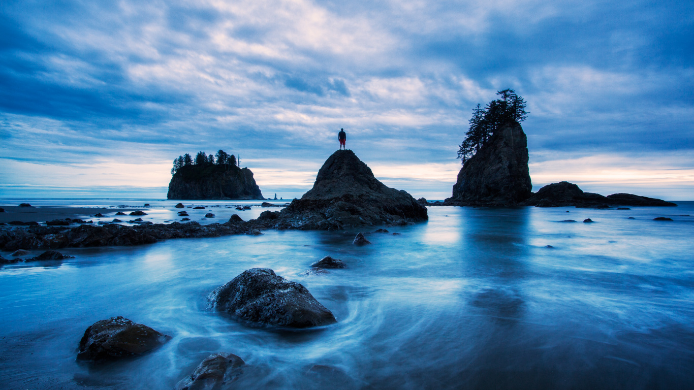 Plage, Côte, Mer, Rive, Corps de L'eau. Wallpaper in 1366x768 Resolution