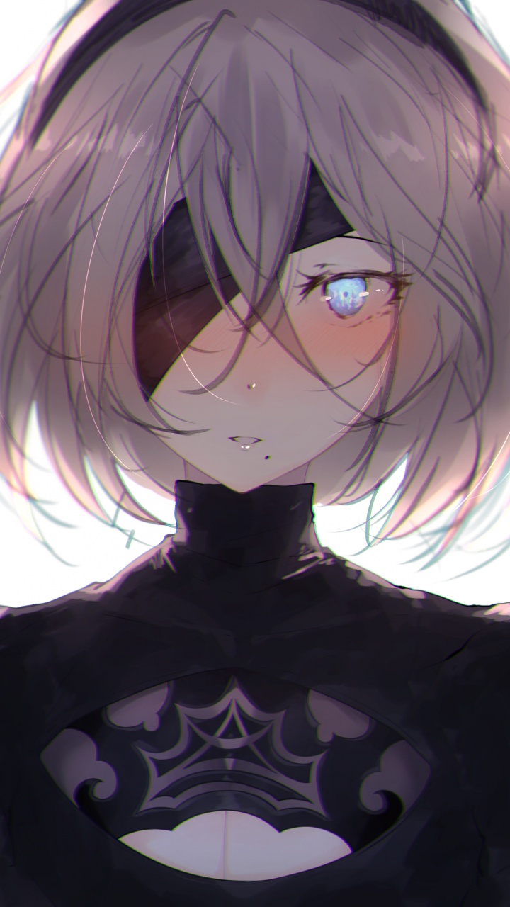 Frau im Schwarzen Kleid Anime-Charakter. Wallpaper in 720x1280 Resolution