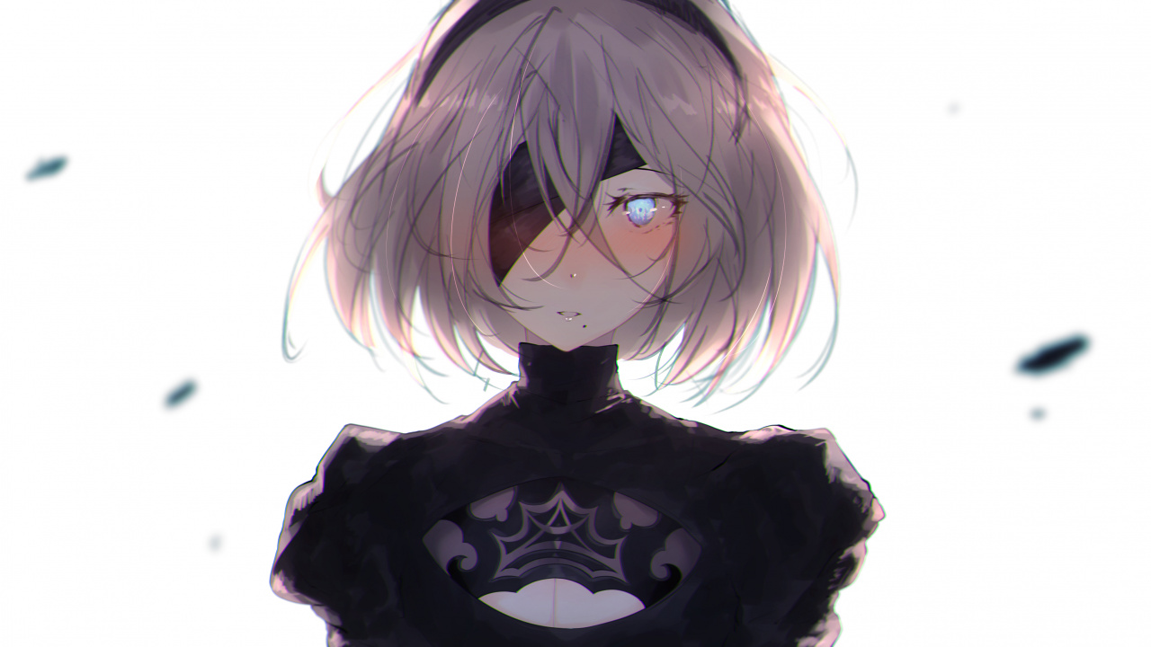 Femme en Robe Noire Personnage D'anime. Wallpaper in 1280x720 Resolution